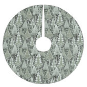 グリーンアースのクリスマスパターン#6 ID1009 ブラッシュドポリエステルツリースカート (正面)