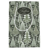 グリーンアースのクリスマスパターン#6 ID1009 ミディアムペーパーバッグ (正面)