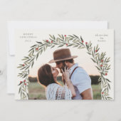 グリーンアーチ モダンスクリプト フォト クリスマス (正面)