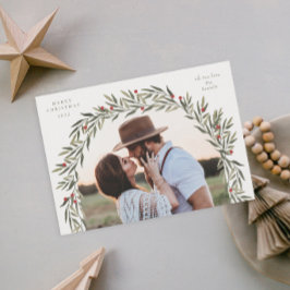 グリーンアーチ モダンスクリプト フォト クリスマス