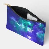 グリーンアートとパープルアート アクセサリーポーチ (見開き)