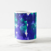グリーンアートとパープルアート コーヒーマグカップ (中央)
