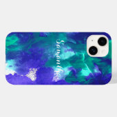 グリーンアートとパープルアート Case-Mate iPhoneケース (裏面 (横))