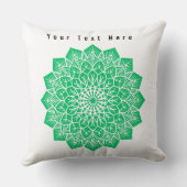 グリーンアートカスタム文字テキストはこちら画像デコール クッション (裏面)