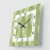 グリーンアートデコ スクエア壁時計 (傾斜)