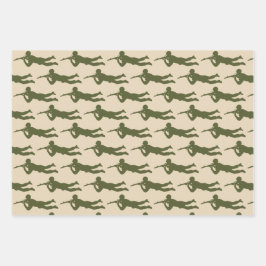 グリーンアーミーアクションメンズトリオ ラッピングペーパーシート