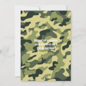 グリーンアーミーカモフラージュバースデーパーティ招待状 招待状 (裏面)