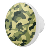 グリーンアーミーカモフラージュ迷彩柄ベッドルームドレッサー セラミックノブ (右)