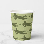 グリーンアーミースナイパーポーズ 紙コップ (裏面)