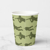 グリーンアーミースナイパーポーズ 紙コップ (右)