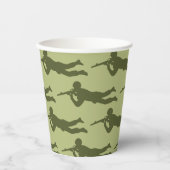 グリーンアーミースナイパーポーズ 紙コップ (正面)