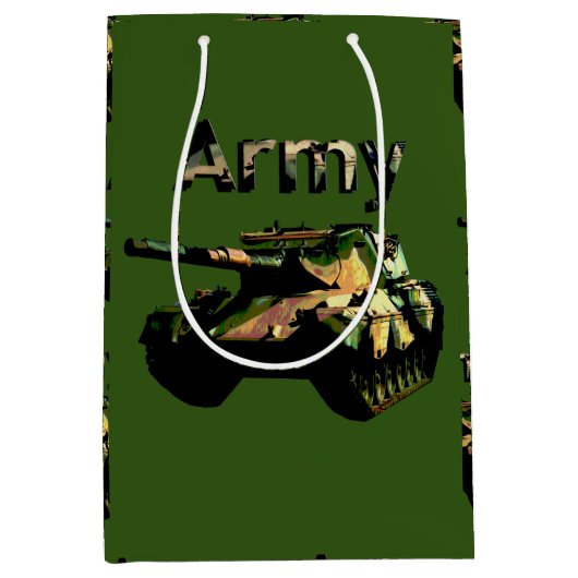 グリーンアーミータンク、中抱き枕 ミディアムペーパーバッグ (正面)