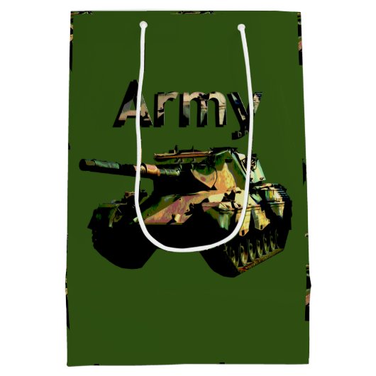 グリーンアーミータンク、中抱き枕 ミディアムペーパーバッグ (裏面)