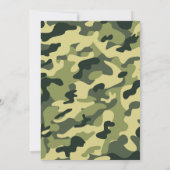 グリーンアーミードッグタグカモフラージュパーティの招待状 招待状 (裏面)