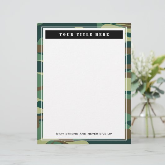 グリーンアーミー迷彩柄エレガントカスタム紙