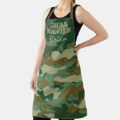 グリーンアーミー迷彩柄カモフラージグリルマスター大きなBBQ エプロン (インサイチュ)