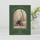 グリーンアーモダンチフレームホリデーフォトカード シーズンカード (スタンド正面)