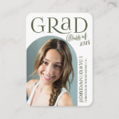 グリーンアーモダンチ写真の卒業発表 エンクロージャーカード (正面)