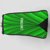 グリーンアールデコデザイン ゴルフヘッドカバー (正面)