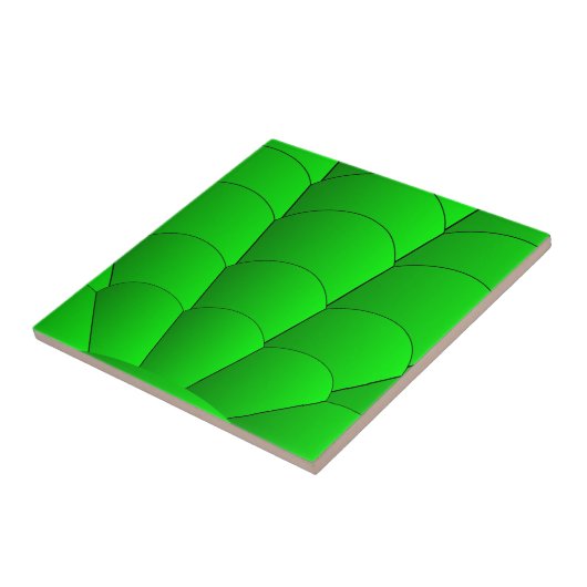 グリーンアールヌーボーデザイン タイル (側面)