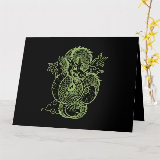 グリーンア日本のジア中国のドラゴンエステティックソフト カード (黄色い花)