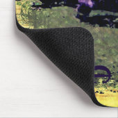 グリーンイエローとパープルのウェールズ・ドードル・アート マウスパッド (コーナー)