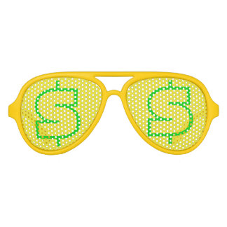 $グリーンイエローアビエーターパーティーシェード、サングラス アビエーターサングラス