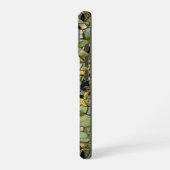 グリーンイエローアリゲータークロコダイルドラゴン革 iPhone 16ケース (左側面)