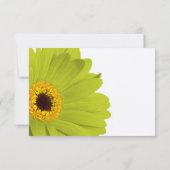 グリーンイエローエレガントガーベラウェディング招待状 出欠カード (裏面)