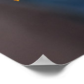 グリーンイエローオレンジオータムメイプル葉ポスター ポスター (角)