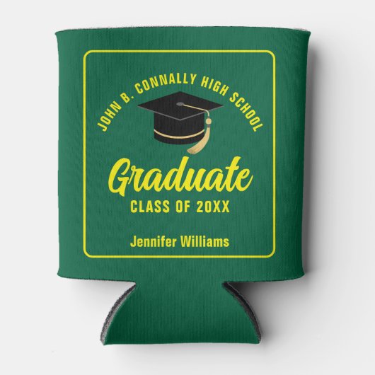 グリーンイエローカスタム卒業2025年度卒業パーティー 缶クーラー (正面)