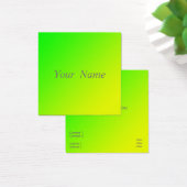 グリーンイエローグラデーション名刺 (デスク)