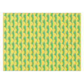 グリーンイエローゲーターアリゲータークロコダイル動物 テーブルクロス (正面(横))
