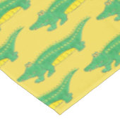 グリーンイエローゲーターアリゲータークロコダイル動物 テーブルクロス (アングル)
