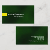 グリーンイエローコンサルテモダンントユニーク 名刺 (正面/裏面)