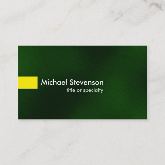 グリーンイエローコンサルテモダンントユニーク 名刺 (正面)