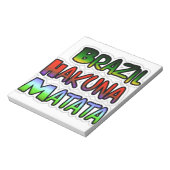 グリーンイエローゴールデンブラジルハクナマタタアートプリント ノートパッド (回転)