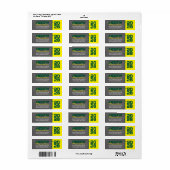 グリーンイエローシャルボード卒業差出人住所 ラベル (フルシート)