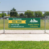 グリーンイエロースモールビジネスコール今すぐロゴプロモーション 横断幕 (インサイチュ)