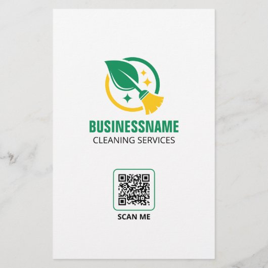 グリーンイエローハウスクリーニングハウスメイド チラシ (裏面)