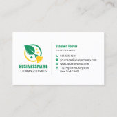 グリーンイエローハウスクリーニングハウスメイド 名刺 (裏面)