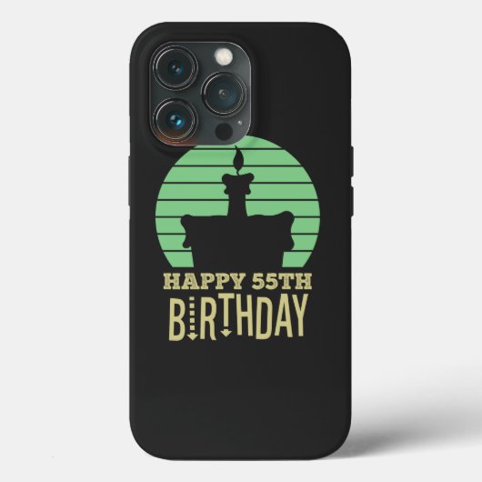 グリーンイエローハッピー55th誕生日引用文 Case-Mate iPhoneケース (裏面)