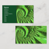 グリーンイエローブラゴミッチェル素晴らしフラクタル・アート 名刺 (正面/裏面)