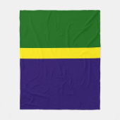 グリーンイエローブルーカラーブロックスタイルデザイン フリースブランケット (正面)