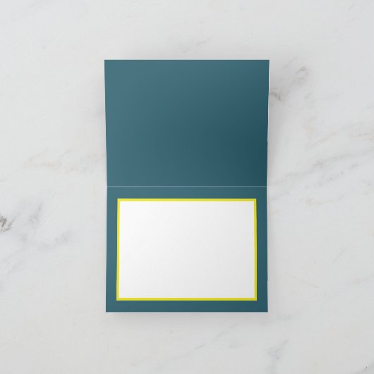 グリーンイエローブーケバラクロシーズおめでとう カード (内部)