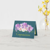 グリーンイエローブーケバラ&クロッカスゲーティング カード (黄色い花)