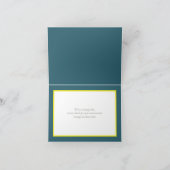 グリーンイエローホワイトダッフォディルブーケハッピーバースデー カード (内部)