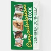 グリーンイエローホワイト2025卒業パーティー 横断幕 (縦)