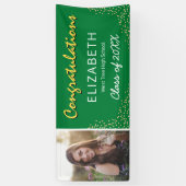 グリーンイエローホワイト2025卒業写真 横断幕 (縦)