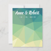 グリーンイエローマンダラのノートカードに感謝 招待状 (正面)